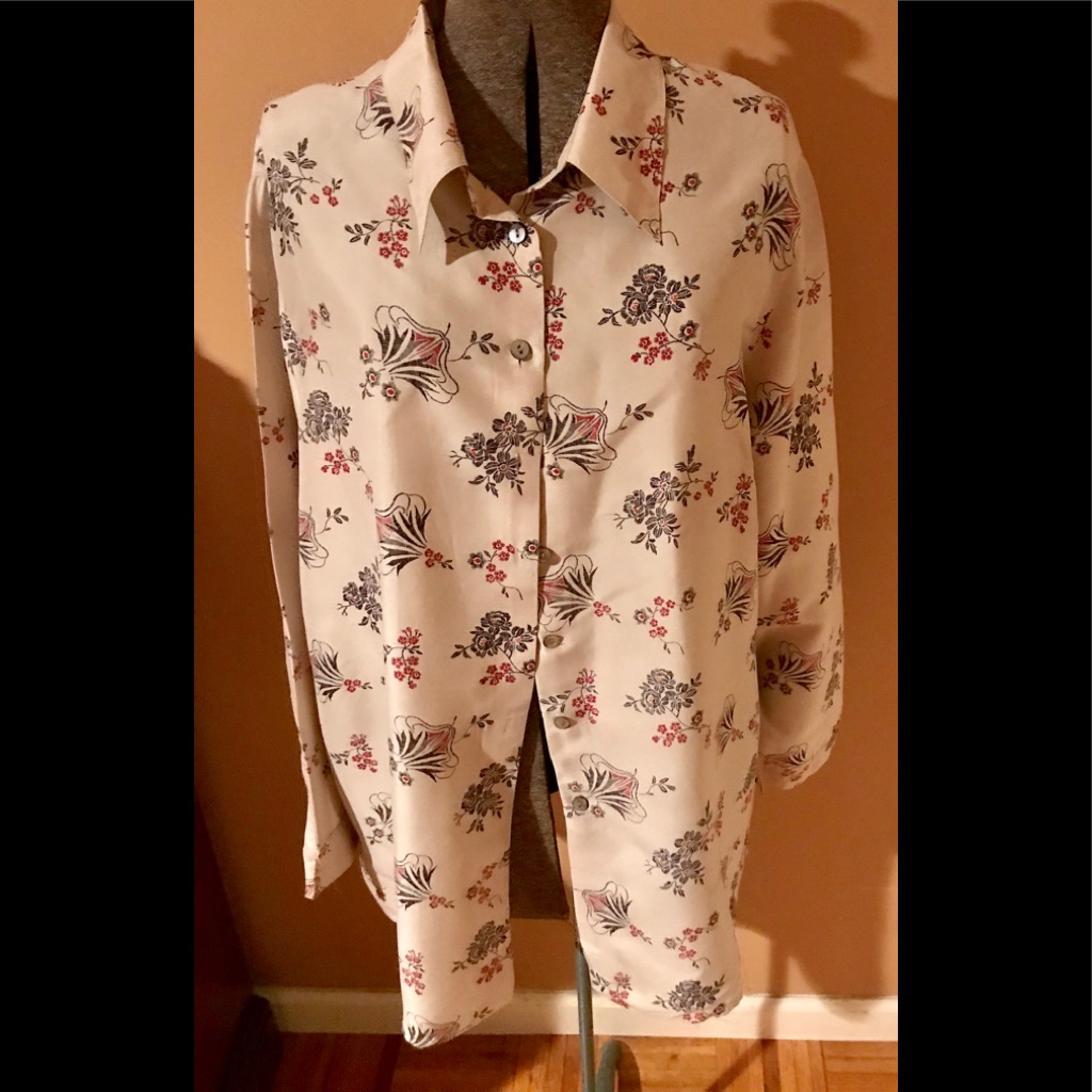 Long Button Down Blouse